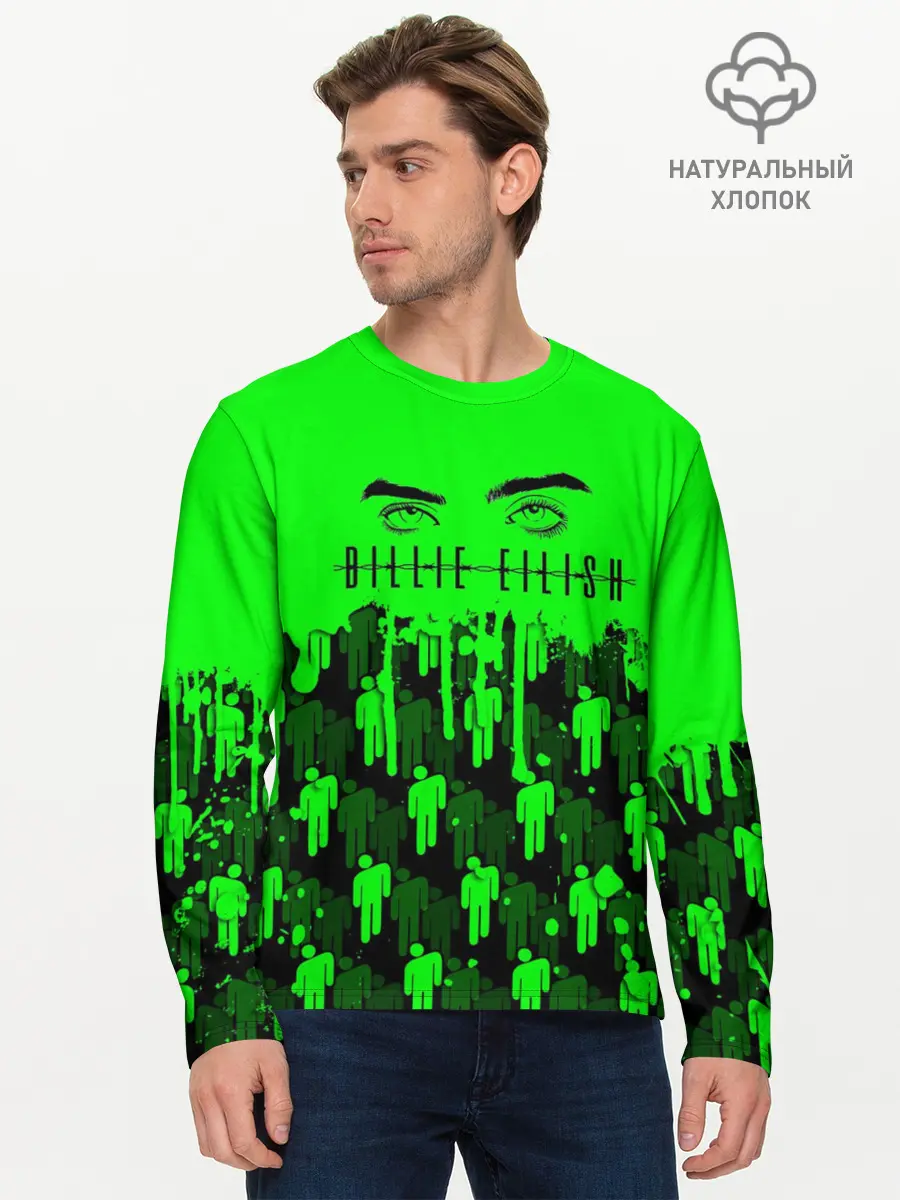 Мужской лонгслив базовый / BILLIE EILISH (P007_P004ooo2588159, P004ooo2588159)