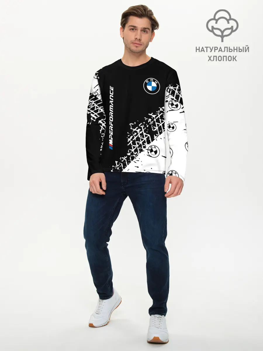Мужской лонгслив базовый / BMW / БМВ (P007_P004ooo2588441, P004ooo2588441)