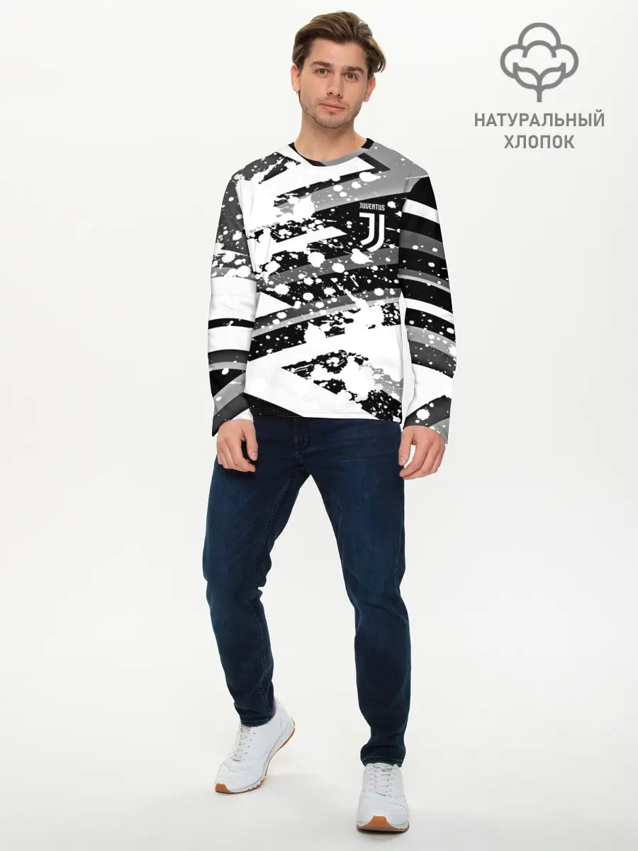 Мужской лонгслив базовый / Juventus (P007_P004ooo2587037, P004ooo2587037)