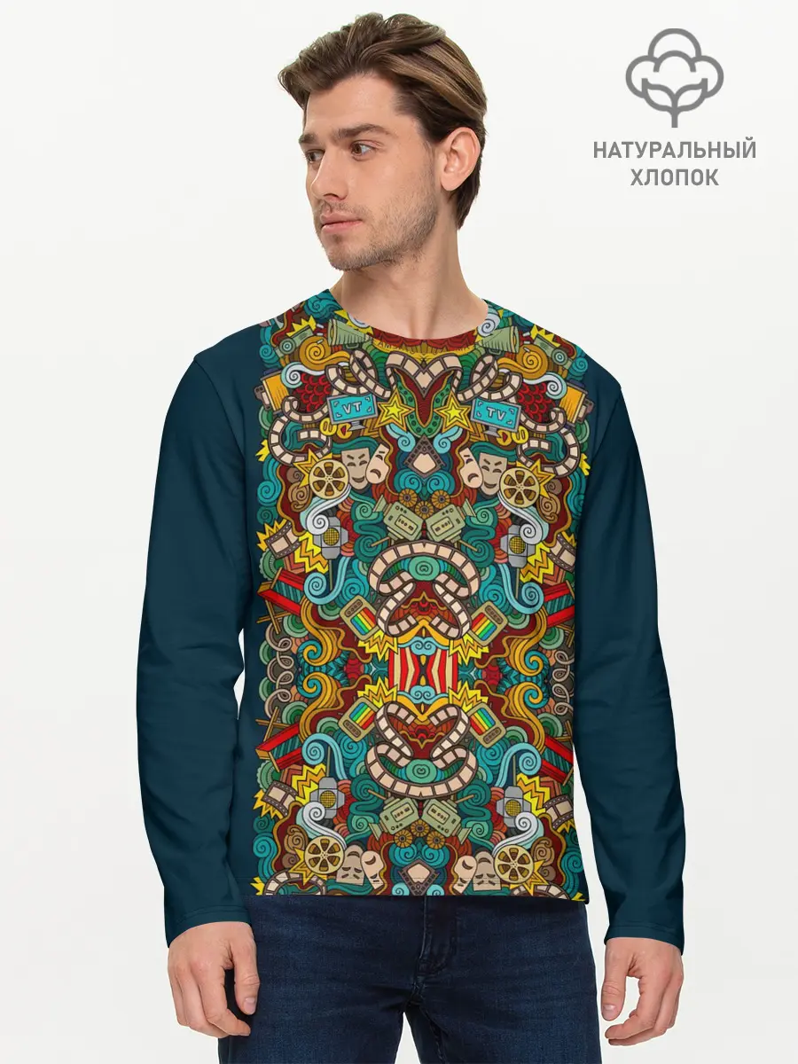 Мужской лонгслив базовый / Кино и театр (P007_P004ooo2589423, P004ooo2589423)