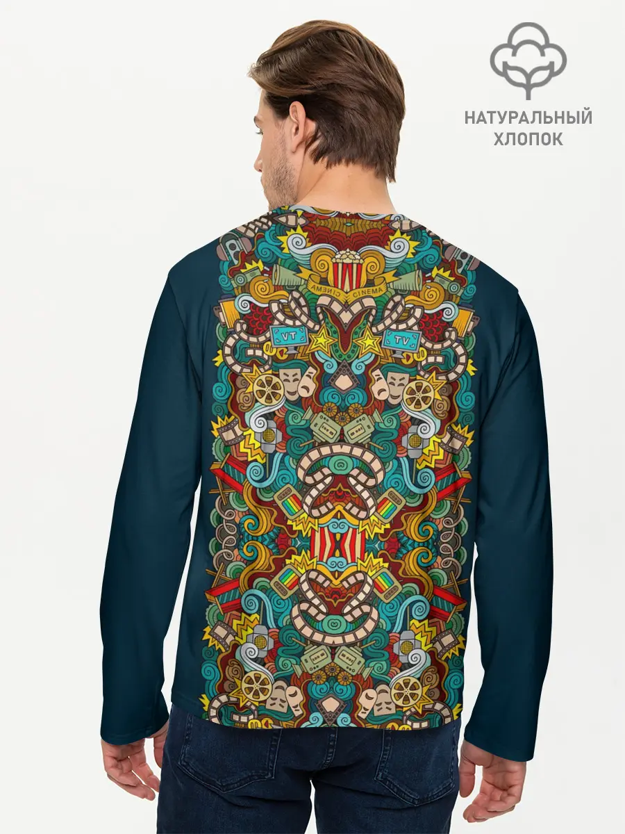 Мужской лонгслив базовый / Кино и театр (P007_P004ooo2589423, P004ooo2589423)