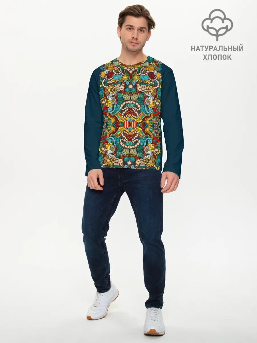 Мужской лонгслив базовый / Кино и театр (P007_P004ooo2589423, P004ooo2589423)