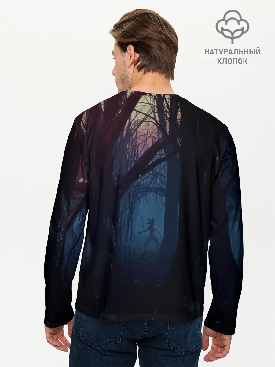 Мужской лонгслив базовый / Очень странные дела (P007_P004ooo2589479, P004ooo2589479)