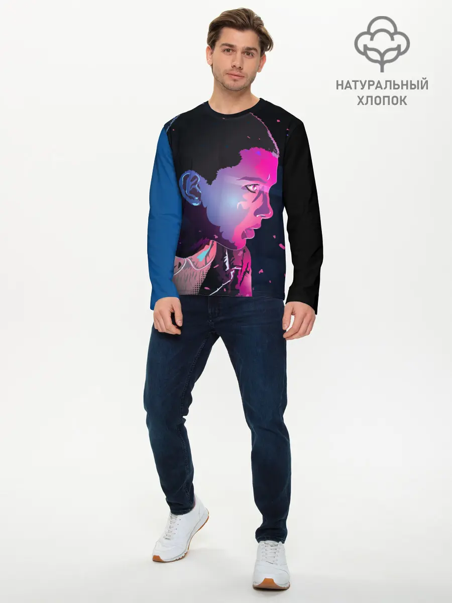 Мужской лонгслив базовый / Очень странные дела (P007_P004ooo2589531, P004ooo2589531)