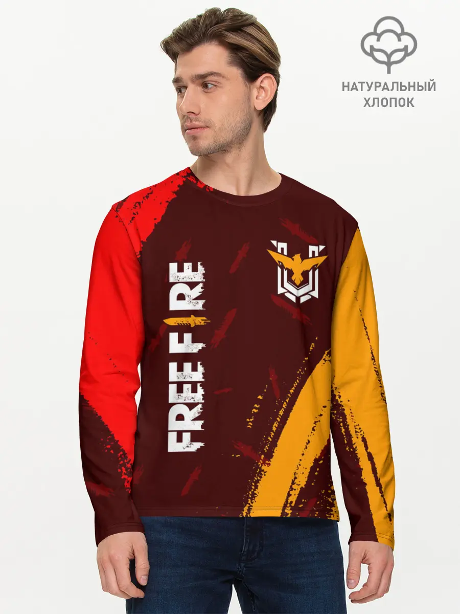 Мужской лонгслив базовый / FREE FIRE / ФРИ ФАЕР (P007_P004ooo2593749, P004ooo2593749)