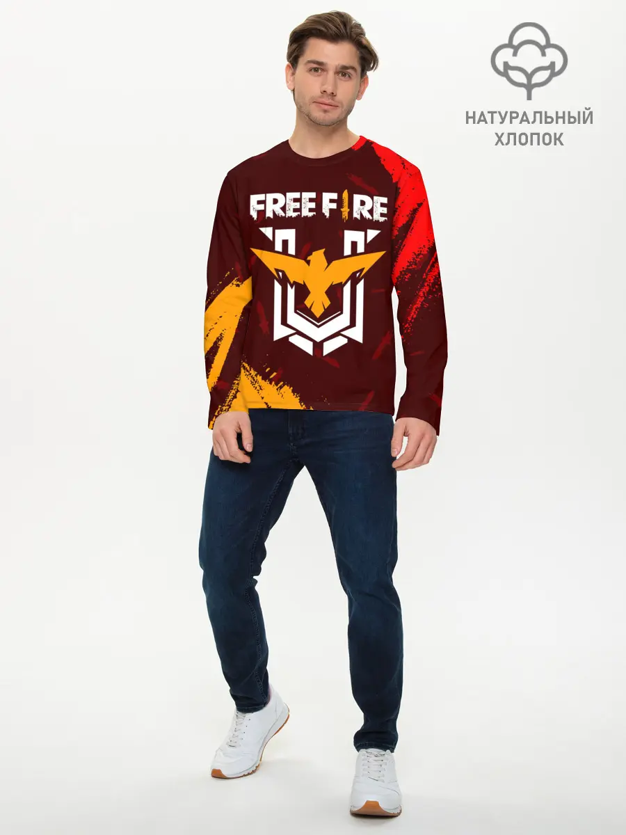 Мужской лонгслив базовый / FREE FIRE / ФРИ ФАЕР (P007_P004ooo2593771, P004ooo2593771)