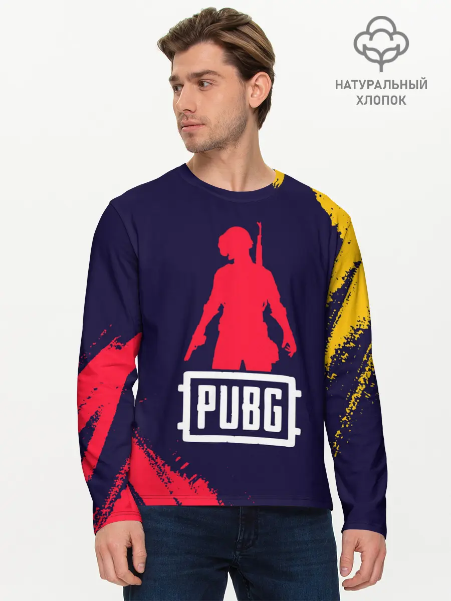 Мужской лонгслив базовый / PUBG / ПАБГ (P007_P004ooo2592081, P004ooo2592081)