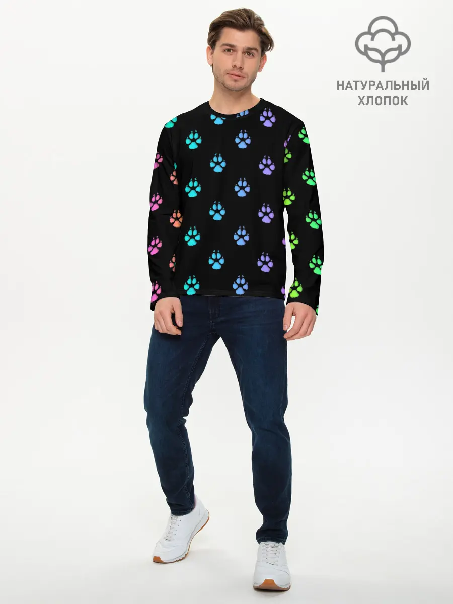 Мужской лонгслив базовый / ЛАПКИ (P007_P004ooo2592575, P004ooo2592575)