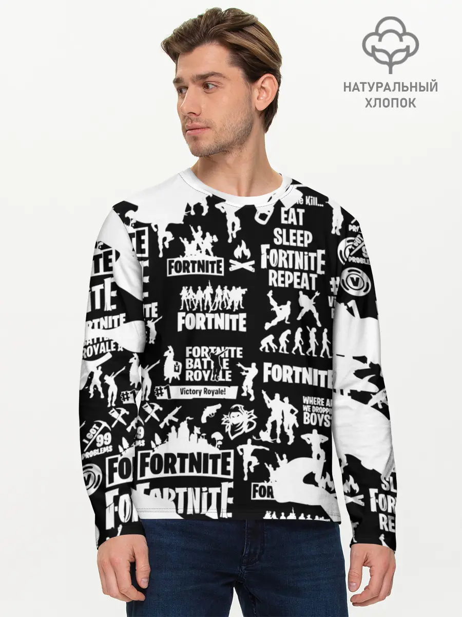 Мужской лонгслив базовый / Fortnite (P007_P004ooo2597555, P004ooo2597555)