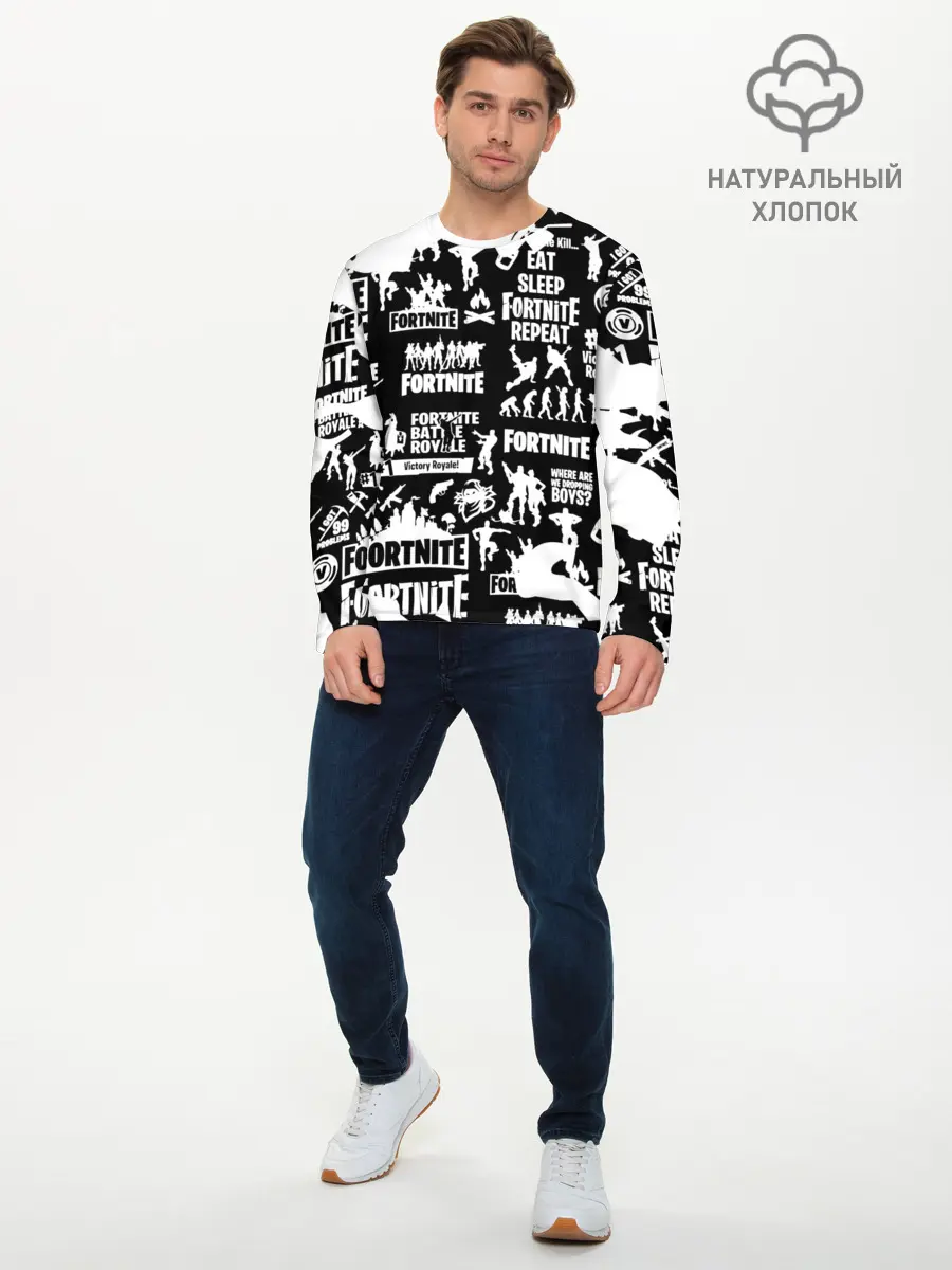 Мужской лонгслив базовый / Fortnite (P007_P004ooo2597555, P004ooo2597555)
