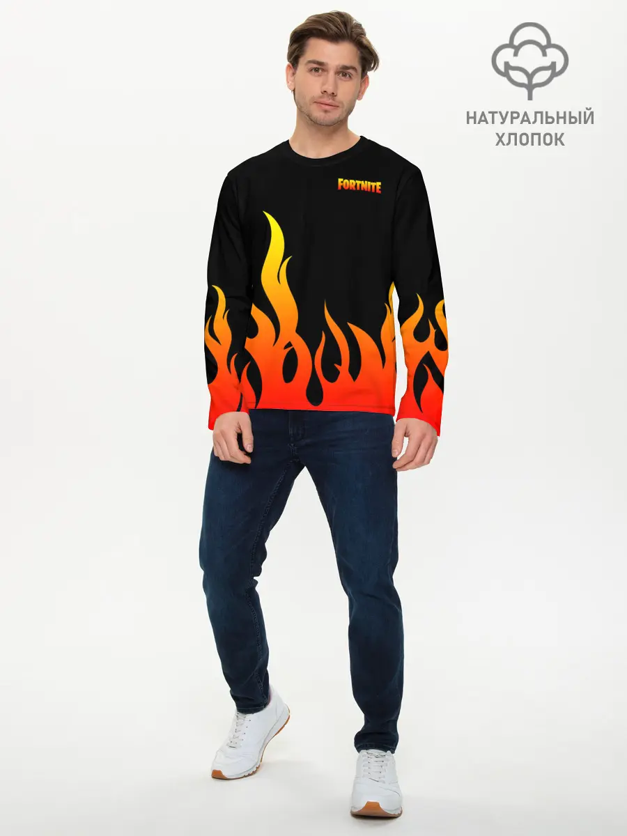 Мужской лонгслив базовый / Fortnite (P007_P004ooo2596615, P004ooo2596615)