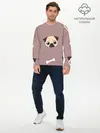 Мужской лонгслив базовый / Мопсины мордашки (P007_P004ooo2600207, P004ooo2600207)