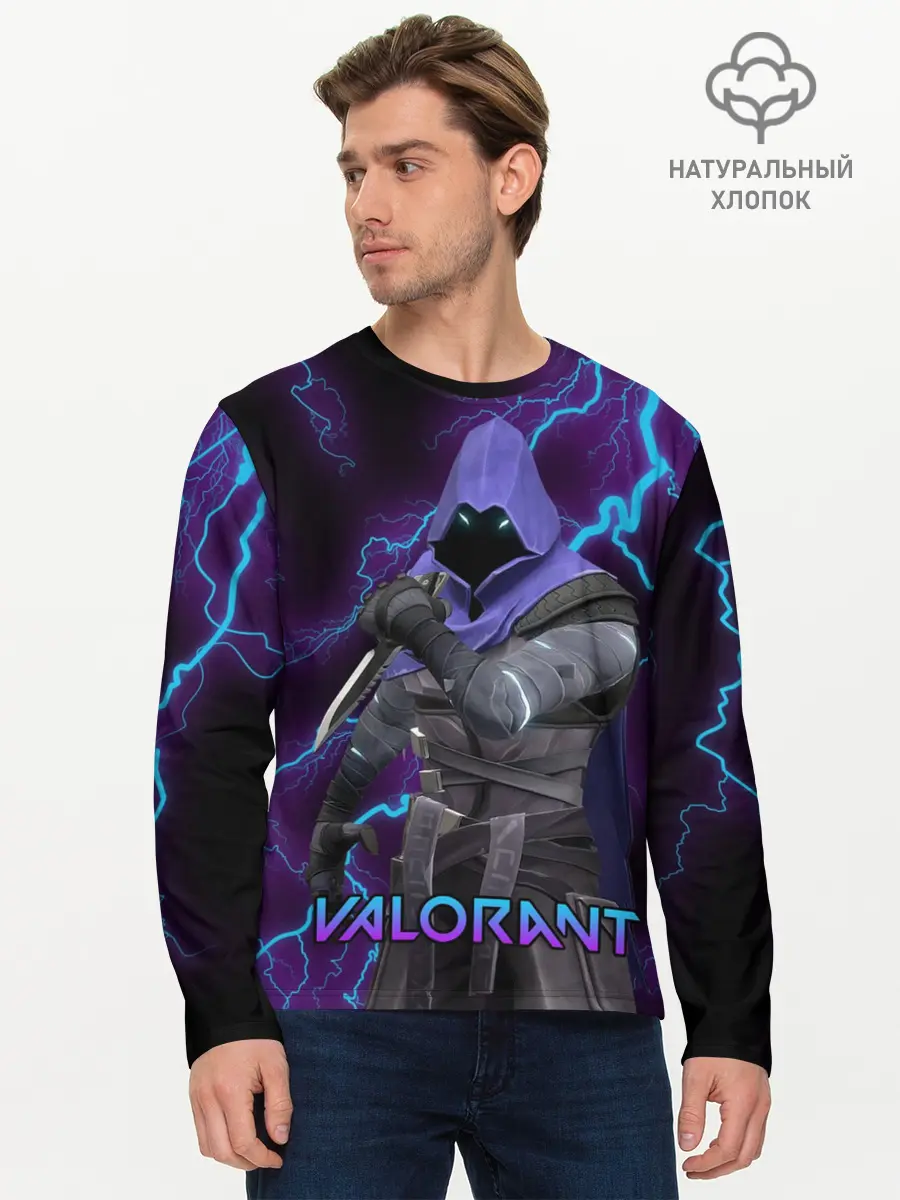 Мужской лонгслив базовый / VALORANT (P007_P004ooo2598297, P004ooo2598297)
