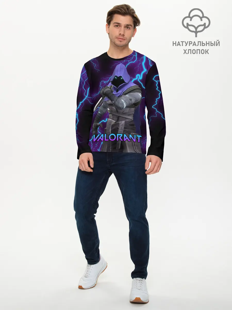 Мужской лонгслив базовый / VALORANT (P007_P004ooo2598297, P004ooo2598297)
