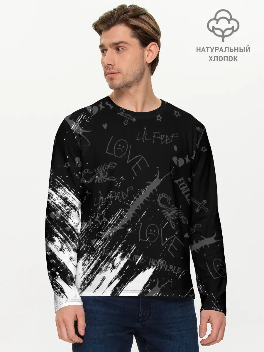 Мужской лонгслив базовый / LIL PEEP / ЛИЛ ПИП (P007_P004ooo2602089, P004ooo2602089)