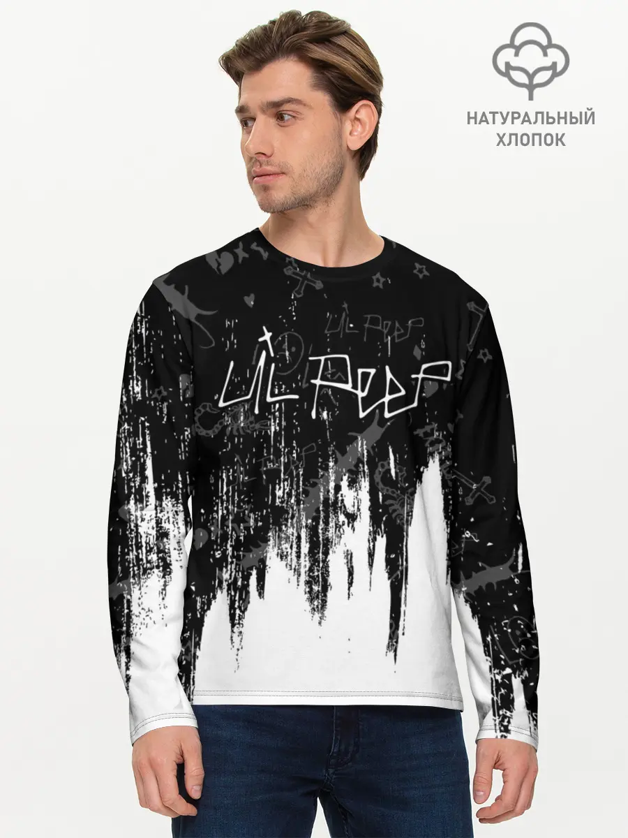 Мужской лонгслив базовый / LIL PEEP / ЛИЛ ПИП (P007_P004ooo2602121, P004ooo2602121)