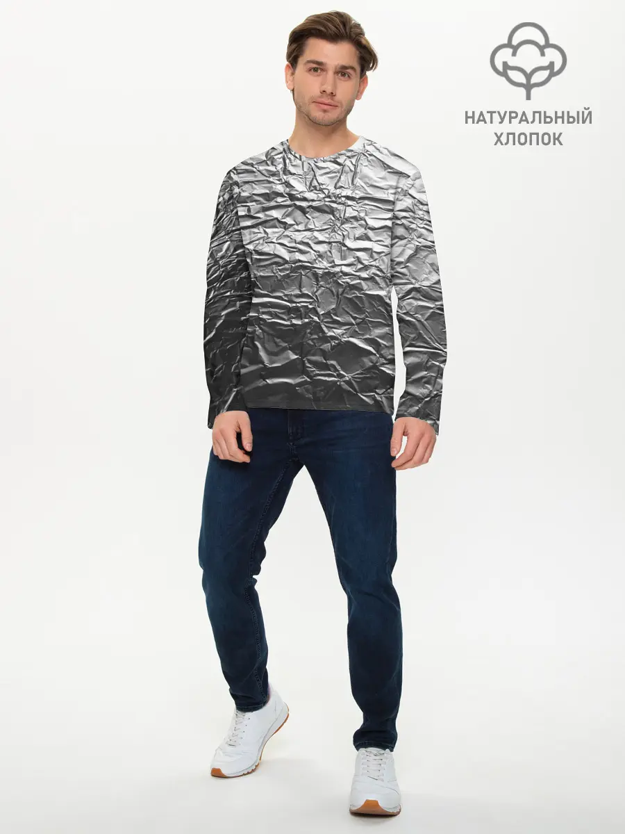 Мужской лонгслив базовый / Фольга (P007_P004ooo2601891, P004ooo2601891)
