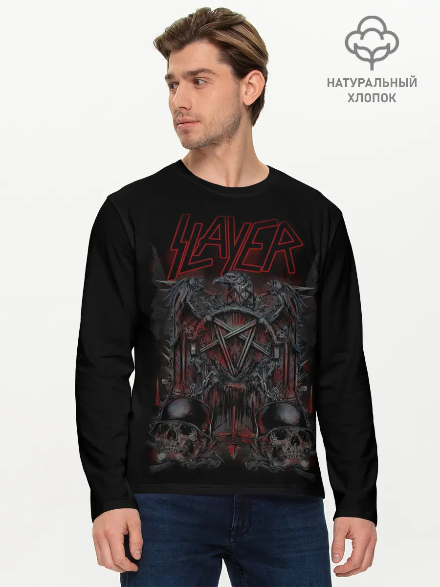 Мужской лонгслив базовый / Slayer (P007_P004ooo2603695, P004ooo2603695)