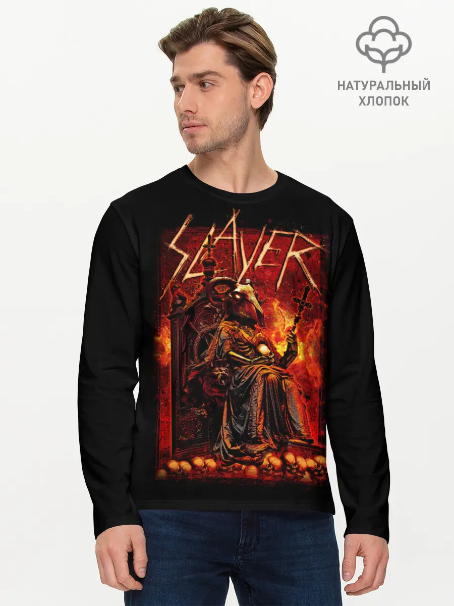 Мужской лонгслив базовый / Slayer (P007_P004ooo2603747, P004ooo2603747)