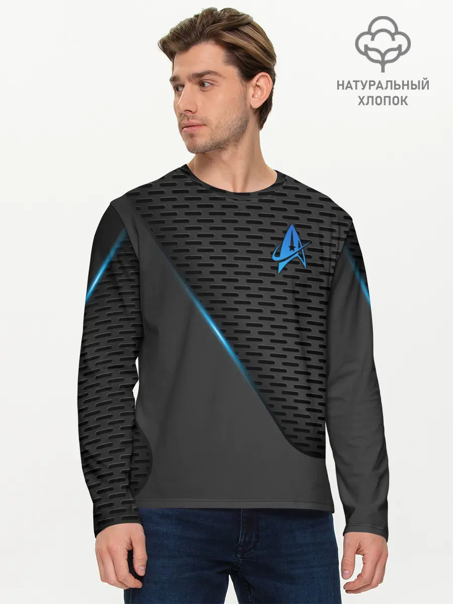 Мужской лонгслив базовый / Star Trek (P007_P004ooo2608957, P004ooo2608957)