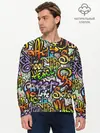 Мужской лонгслив базовый / Уличные граффити (P007_P004ooo2606743, P004ooo2606743)