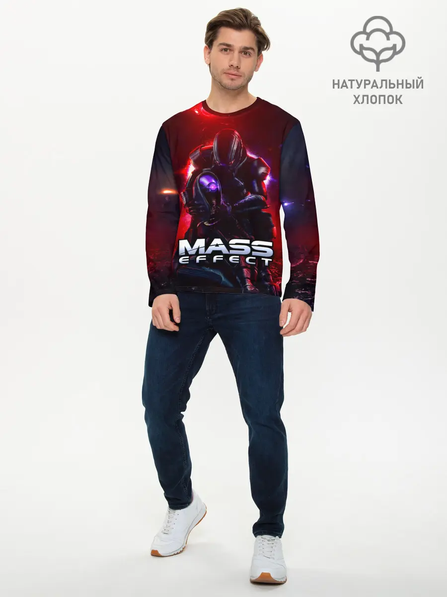 Мужской лонгслив базовый / Mass Effect (P007_P004ooo2615597, P004ooo2615597)