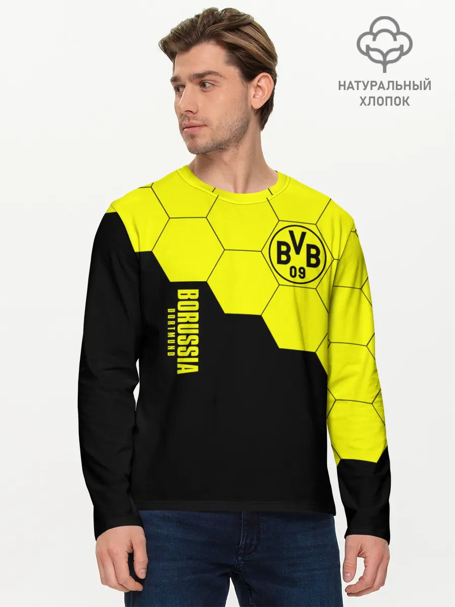 Мужской лонгслив базовый / Borussia Dortmund (P007_P004ooo2616013, P004ooo2616013)