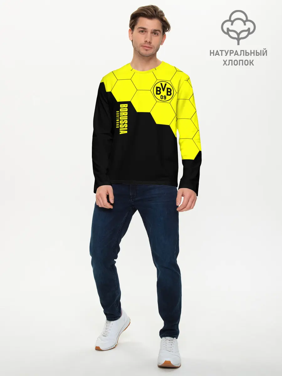 Мужской лонгслив базовый / Borussia Dortmund (P007_P004ooo2616013, P004ooo2616013)