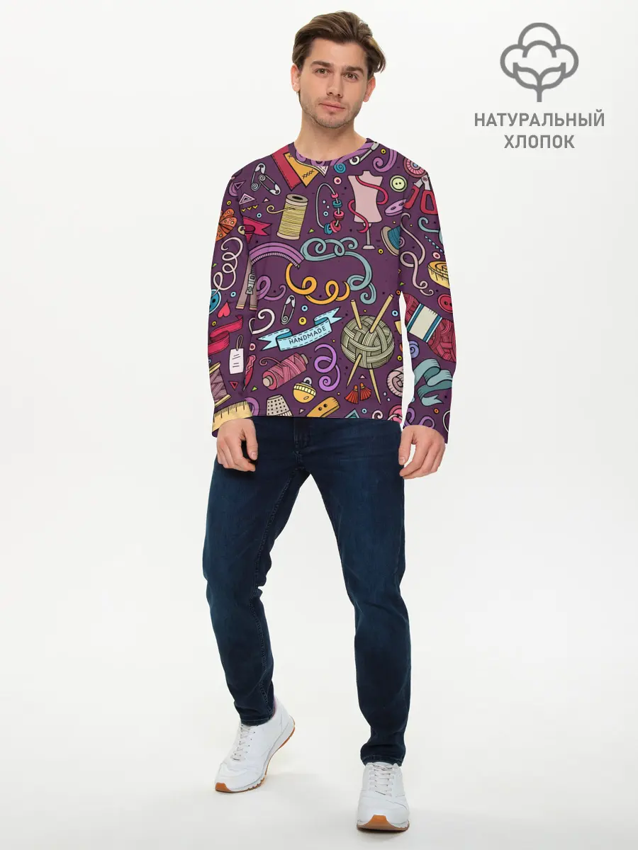 Мужской лонгслив базовый / шитье (P007_P004ooo2616793, P004ooo2616793)