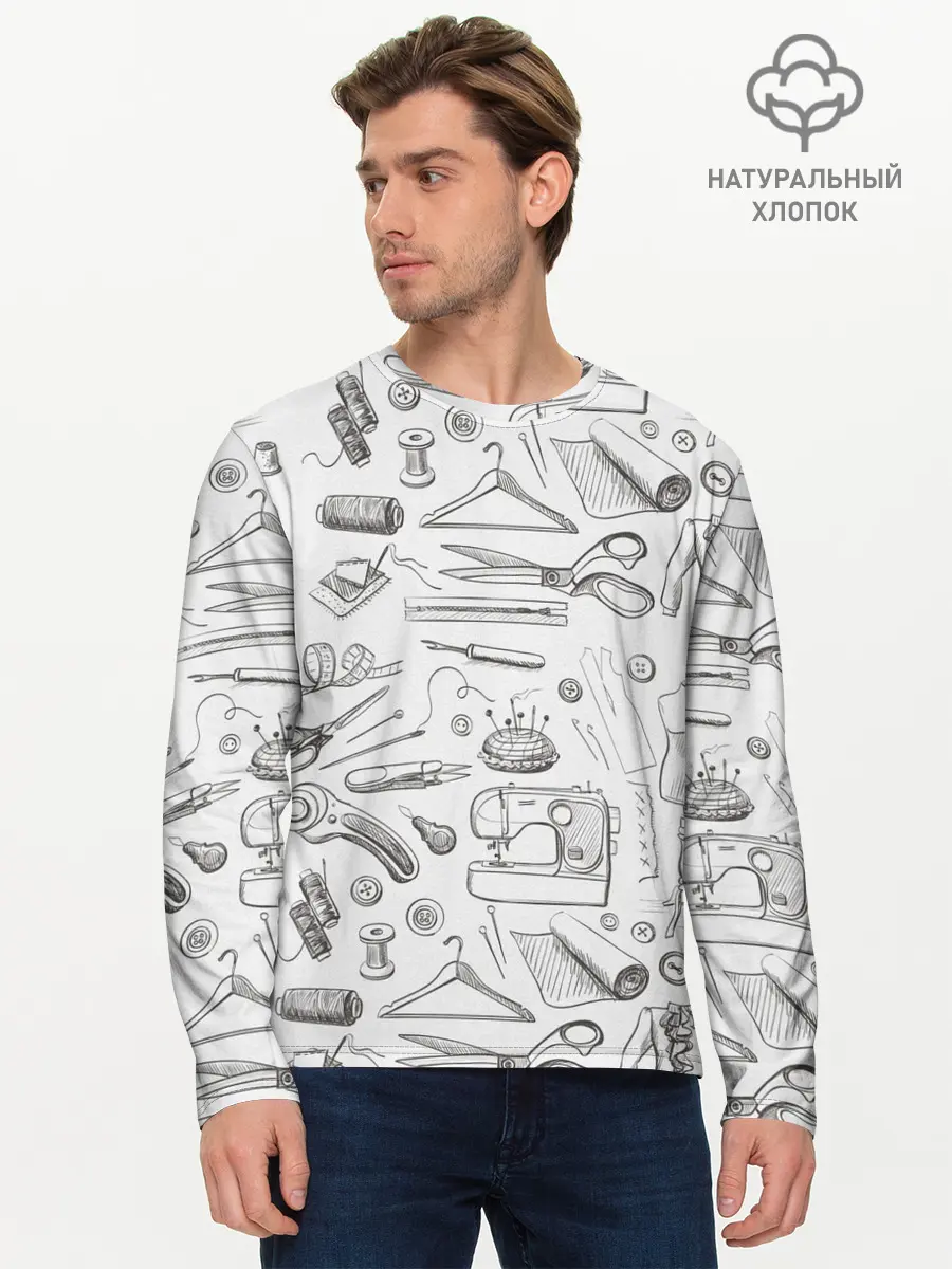 Мужской лонгслив базовый / для швеи (P007_P004ooo2616703, P004ooo2616703)