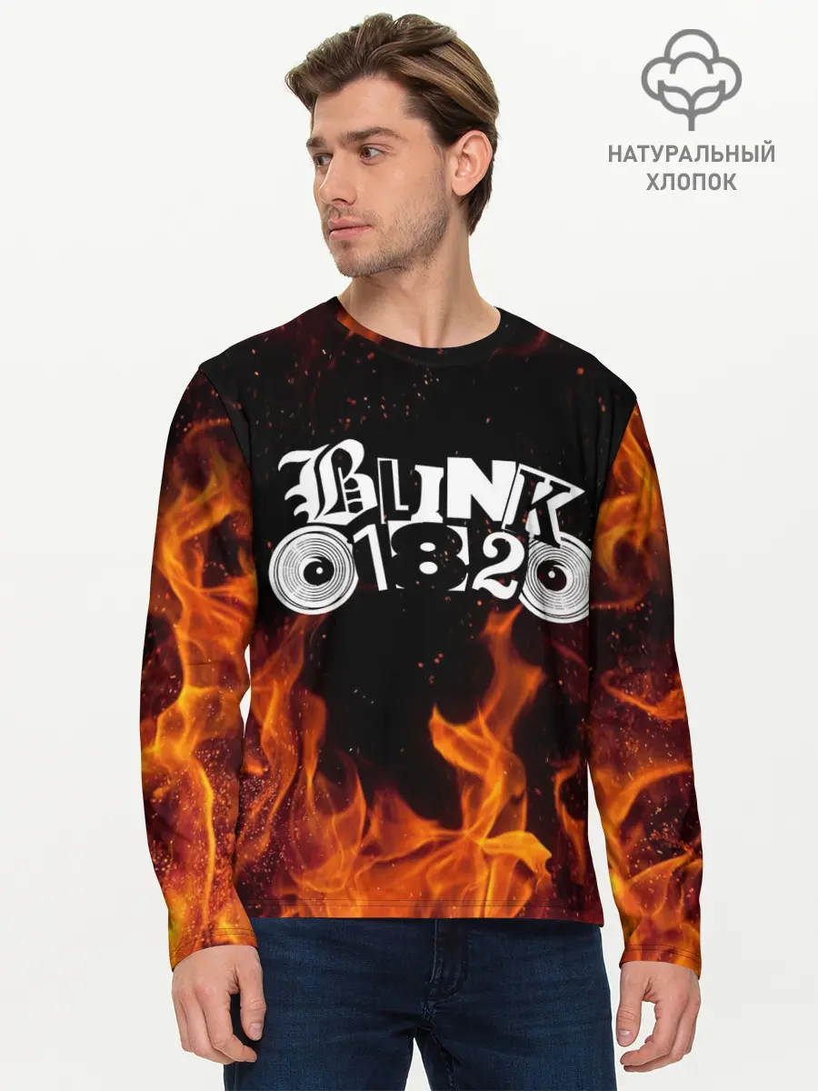 Мужской лонгслив базовый / Blink 182 (P007_P004ooo2619943, P004ooo2619943)