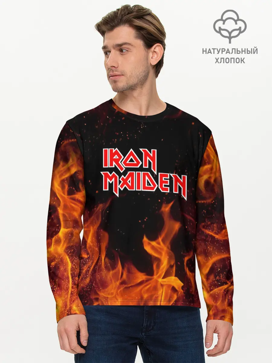 Мужской лонгслив базовый / Iron Maiden (P007_P004ooo2619231, P004ooo2619231)