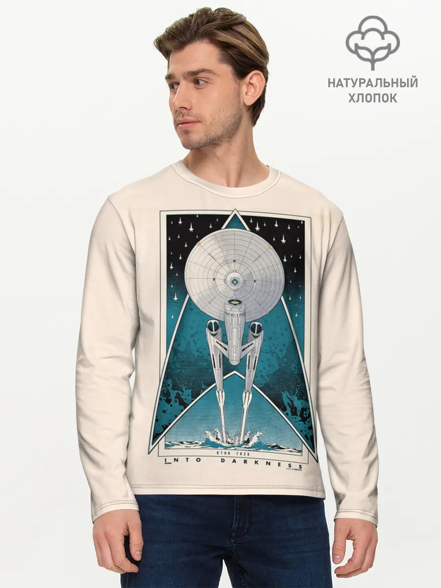 Мужской лонгслив базовый / Star Trek (P007_P004ooo2620739, P004ooo2620739)