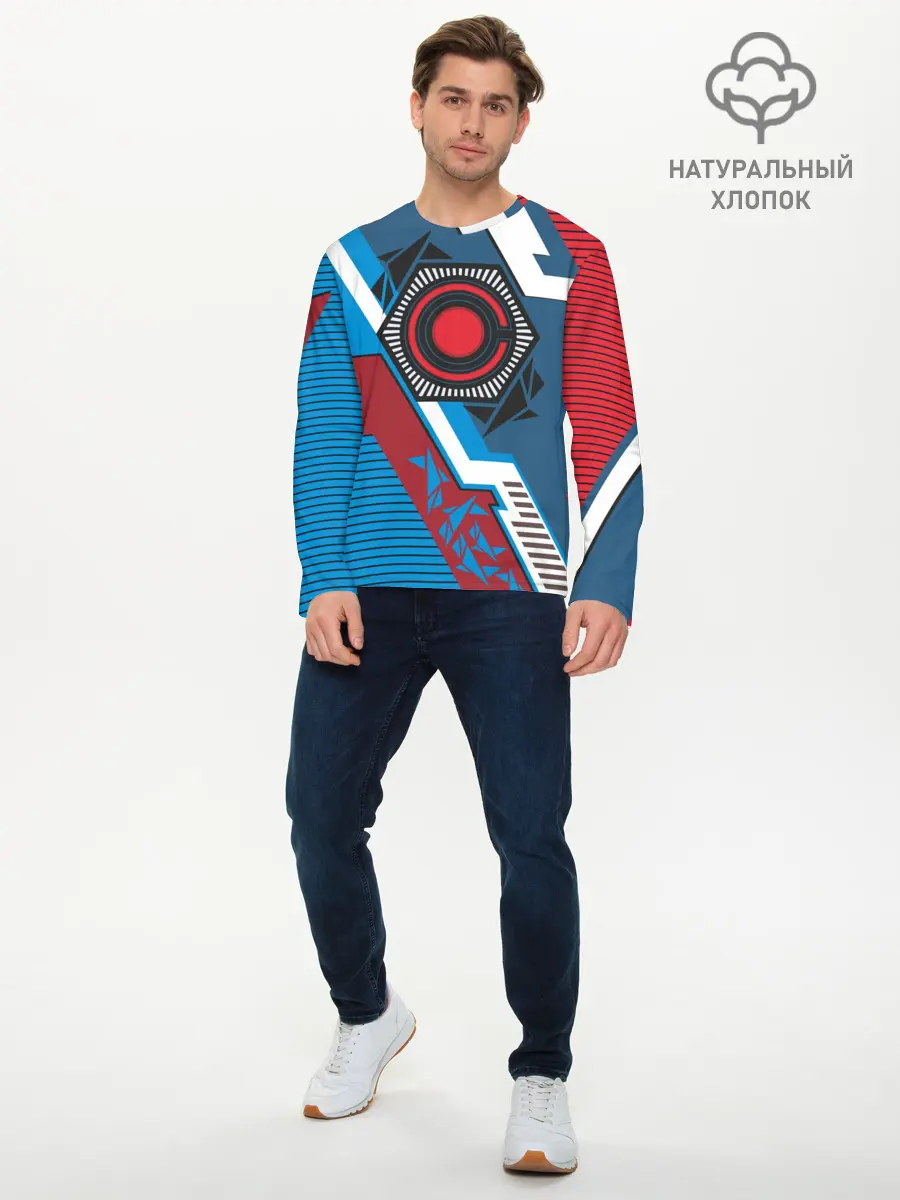 Мужской лонгслив базовый / Cyborg logo (P007_P004ooo2620747, P004ooo2620747)