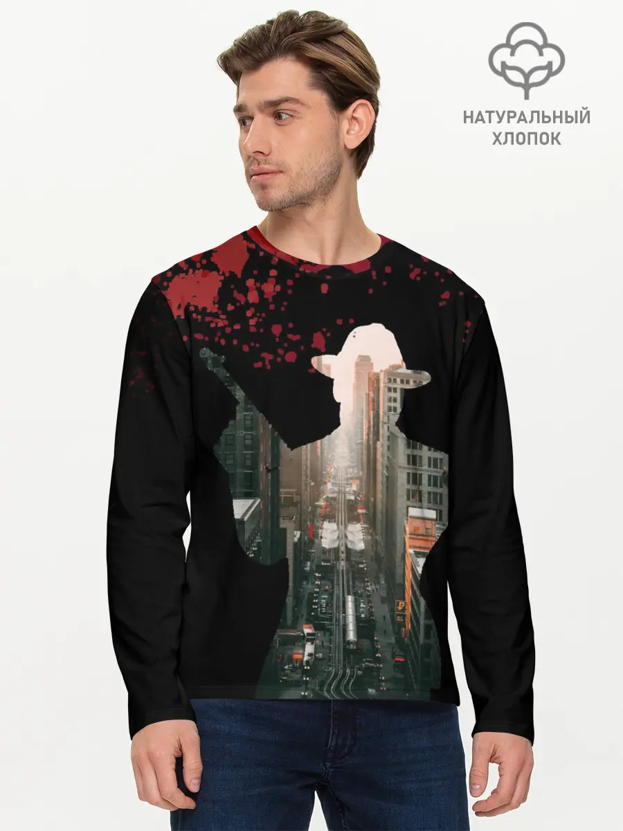 Мужской лонгслив базовый / Гангстер 3 (P007_P004ooo2620455, P004ooo2620455)
