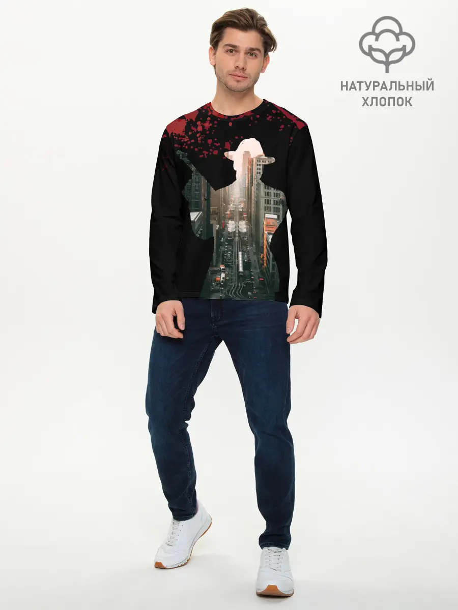 Мужской лонгслив базовый / Гангстер 3 (P007_P004ooo2620455, P004ooo2620455)