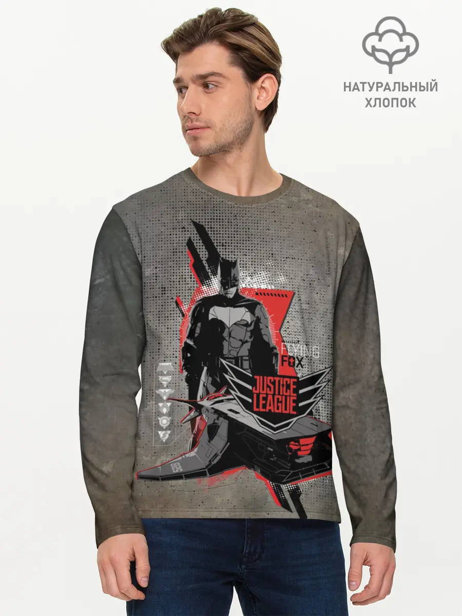 Мужской лонгслив базовый / Batman (P007_P004ooo2620711, P004ooo2620711)