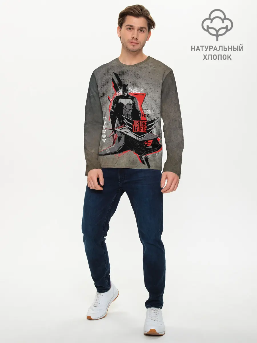 Мужской лонгслив базовый / Batman (P007_P004ooo2620711, P004ooo2620711)