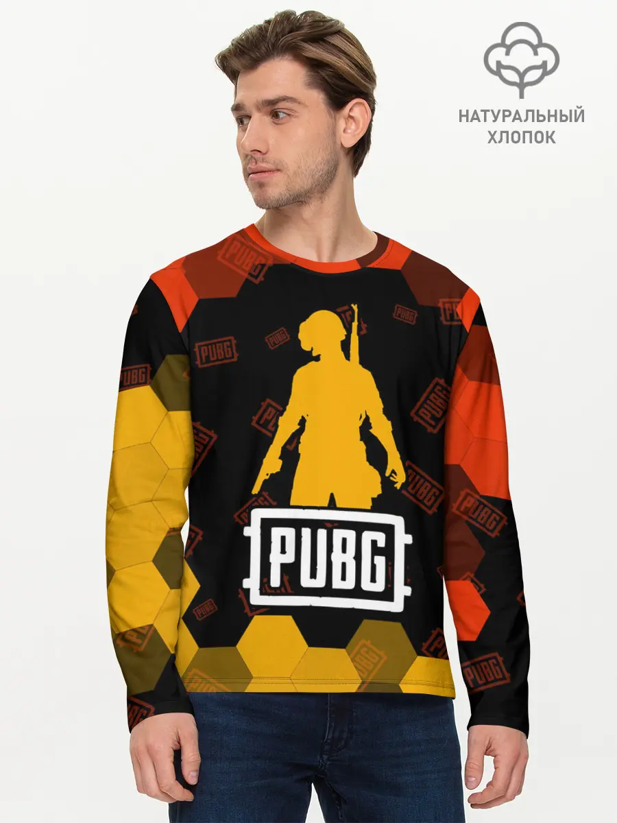 Мужской лонгслив базовый / PUBG / ПАБГ (P007_P004ooo2622711, P004ooo2622711)