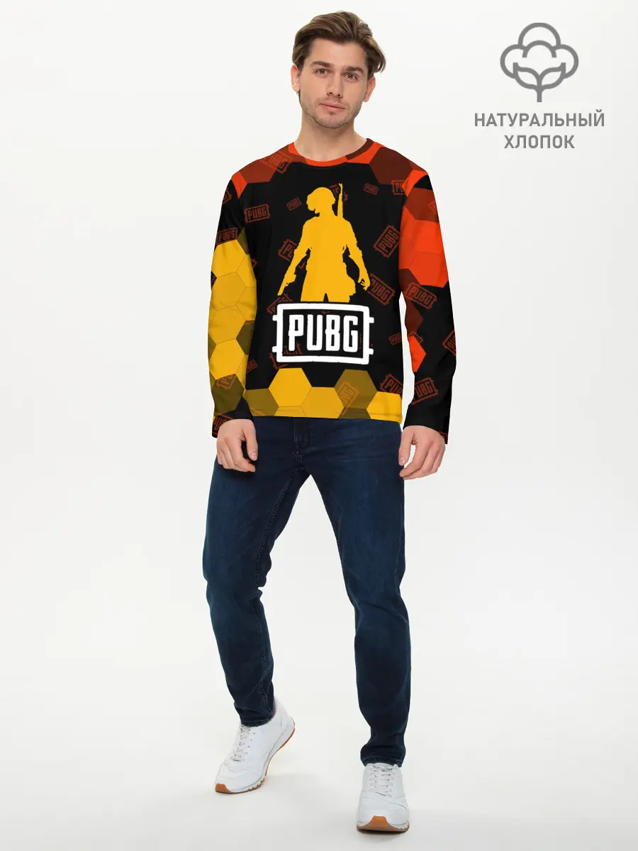 Мужской лонгслив базовый / PUBG / ПАБГ (P007_P004ooo2622711, P004ooo2622711)