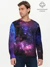 Мужской лонгслив базовый / Космическое небо (P007_P004ooo2621859, P004ooo2621859)