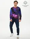 Мужской лонгслив базовый / Космическое небо (P007_P004ooo2621859, P004ooo2621859)