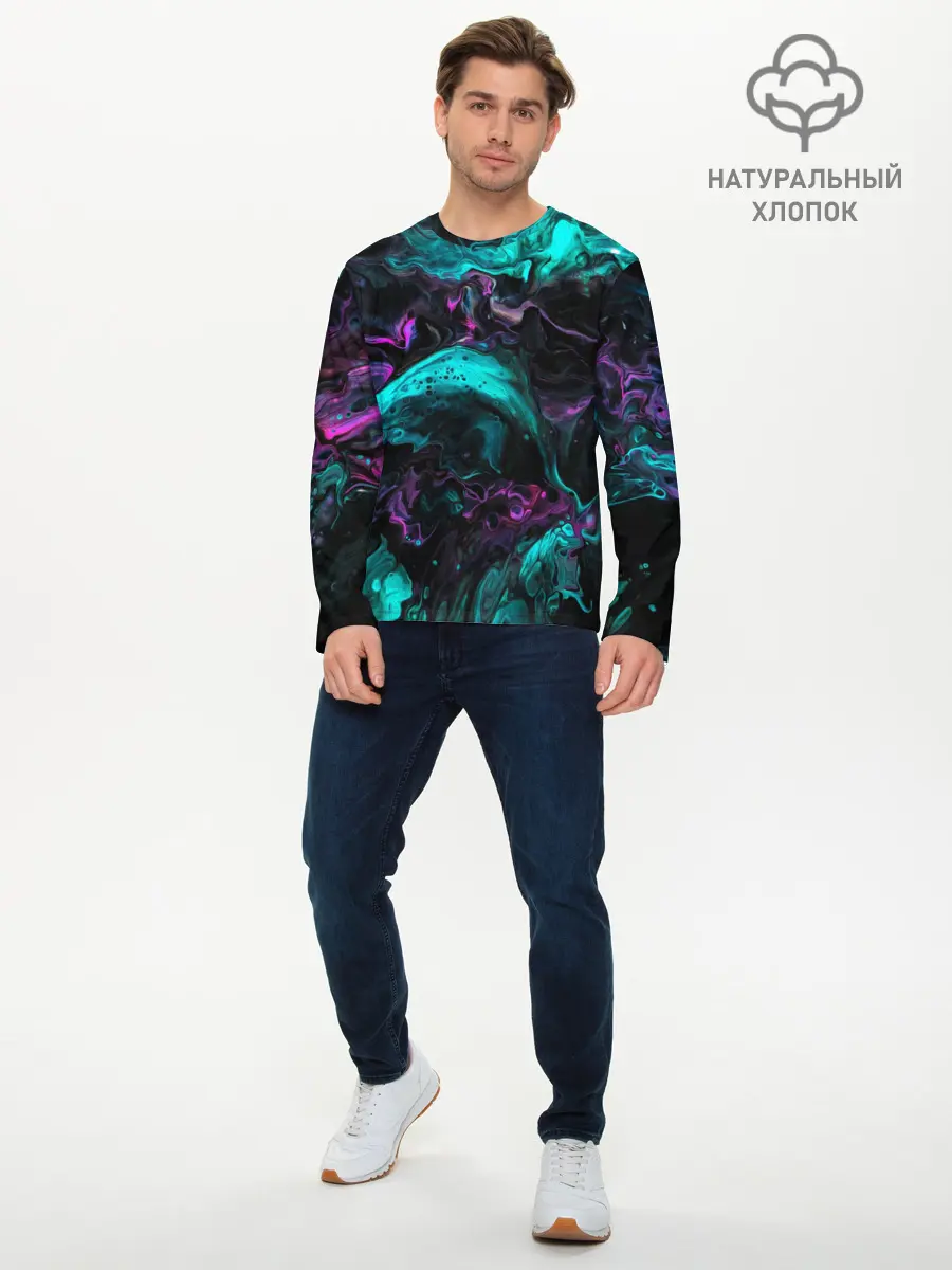 Мужской лонгслив базовый / ТЕКСТУРЫ (P007_P004ooo2625763, P004ooo2625763)