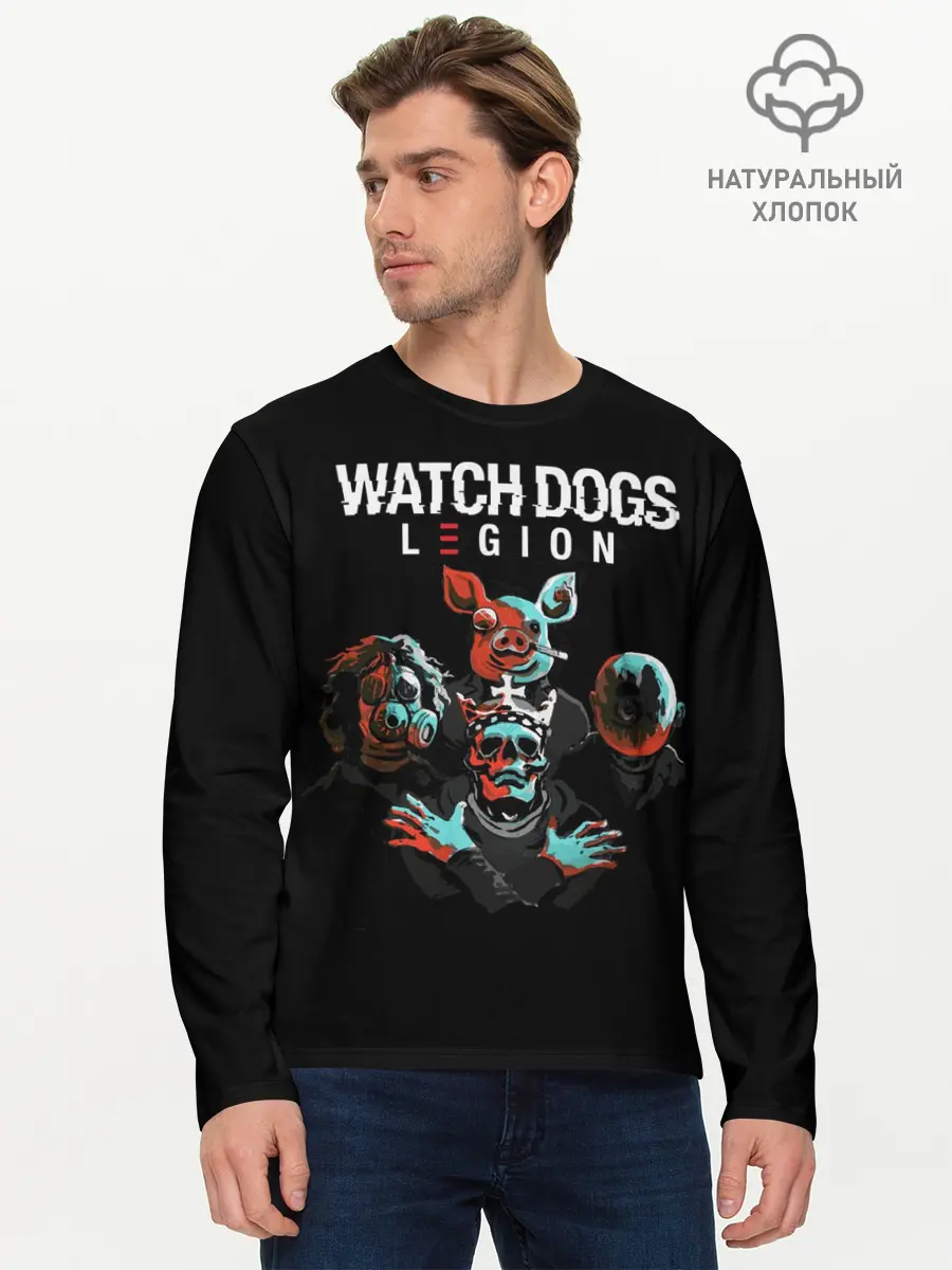 Мужской лонгслив базовый / Watch Dogs Legion (P007_P004ooo2628153, P004ooo2628153)