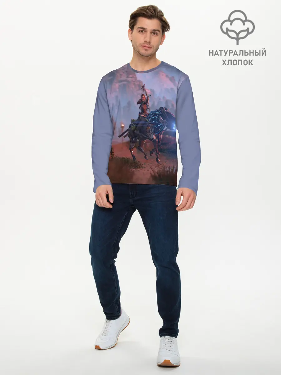 Мужской лонгслив базовый / Horizon Zero Dawn (P007_P004ooo2626709, P004ooo2626709)