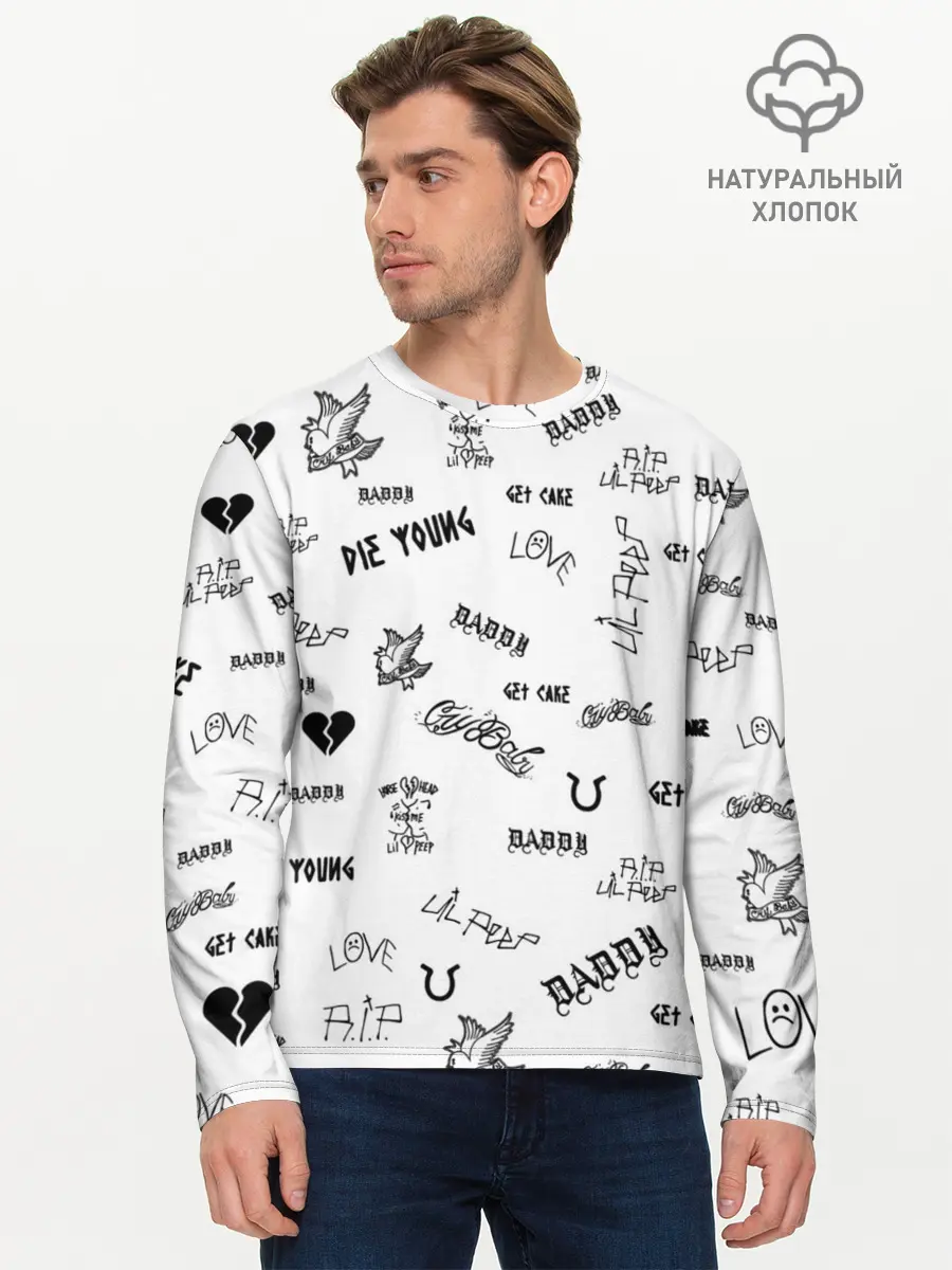 Мужской лонгслив базовый / Lil Peep (P007_P004ooo2626437, P004ooo2626437)