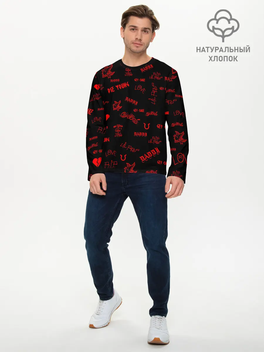 Мужской лонгслив базовый / Lil Peep (P007_P004ooo2626599, P004ooo2626599)