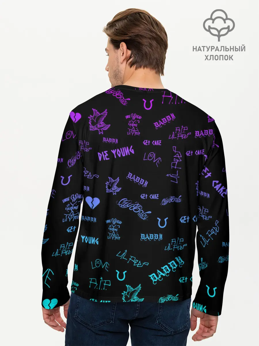 Мужской лонгслив базовый / Lil Peep (P007_P004ooo2626651, P004ooo2626651)