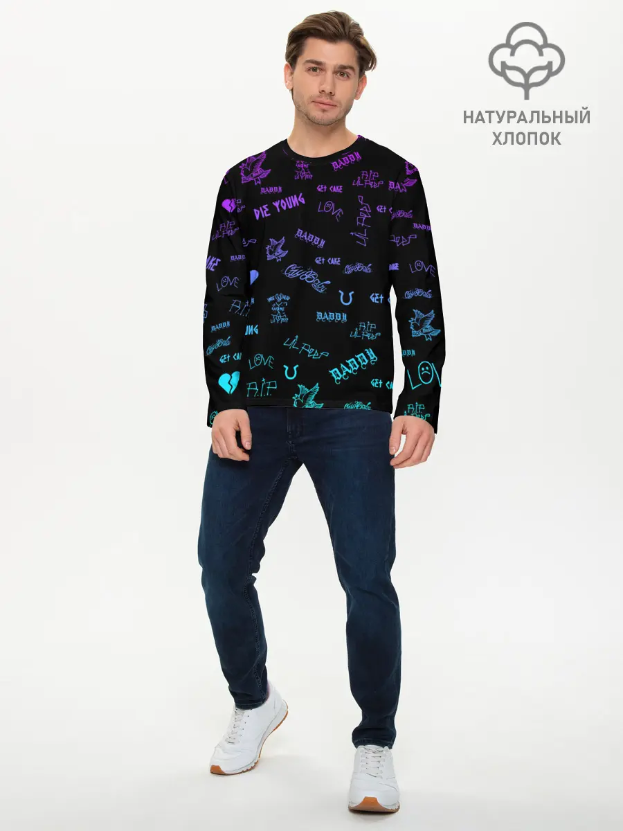 Мужской лонгслив базовый / Lil Peep (P007_P004ooo2626651, P004ooo2626651)