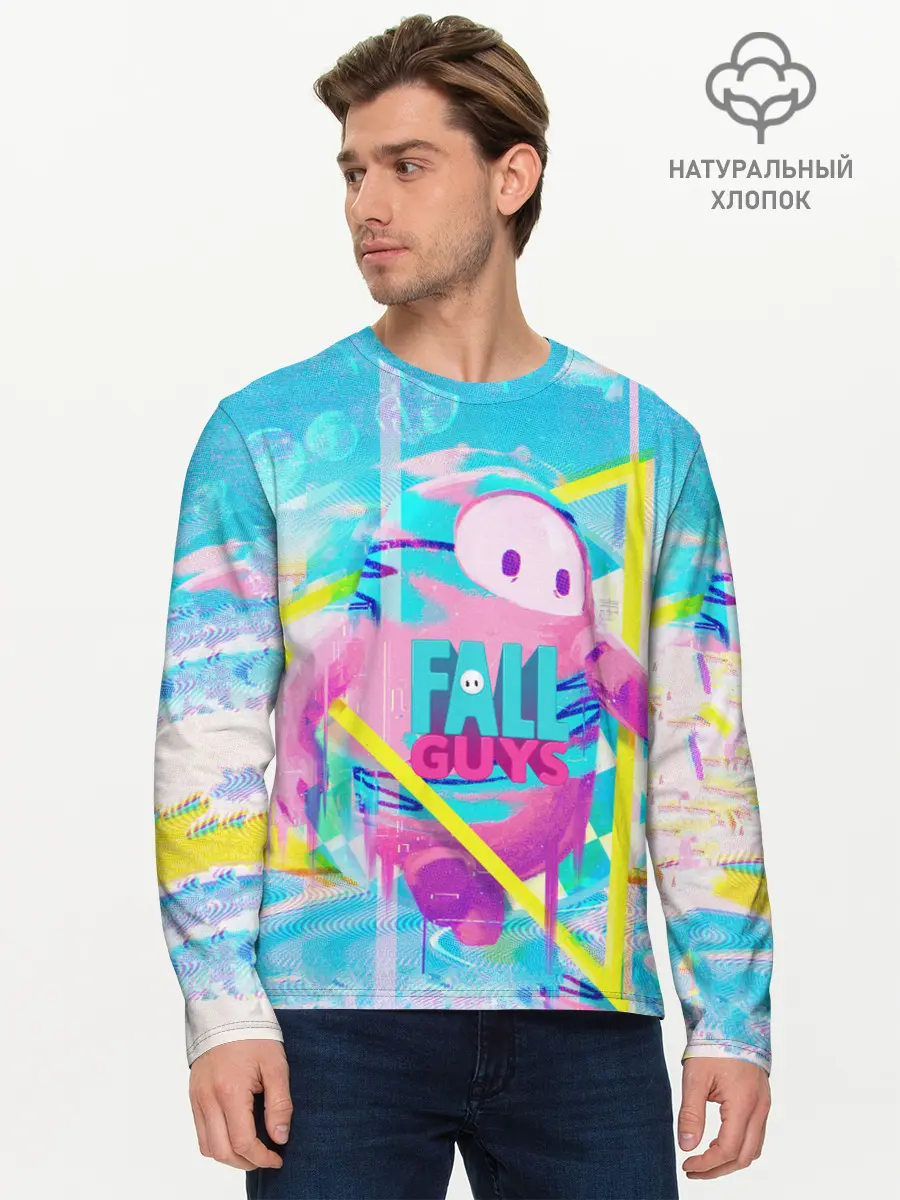 Мужской лонгслив базовый / Fall Guys (P007_P004ooo2629989, P004ooo2629989)
